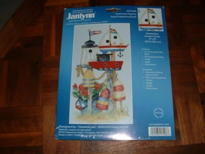 Janlynn Counted Cross Stitch Kit #017-0028 Ocean Front Property Sailboats Sealed - Picture 1 of 1