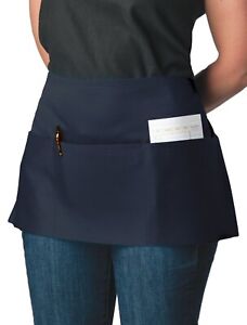 Waitress Apron Waiter White Forest Green Red Navy Blue Costume Accessory
