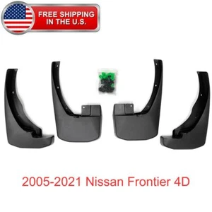 4 Pieces Factory Front Rear Mud Guards Splash Flaps For 05-21 Nissan Frontier 4D - Bild 1 von 1
