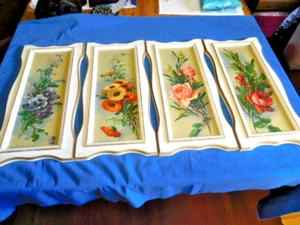 4 Catherine Klein Vintage Framed Flower Prints ~17" x 8" ~ FREE SHIPPING~ - Picture 1 of 9