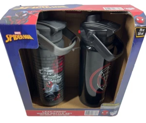 Paquete de 2 botellas de agua Zak Designs Marvel de 20 oz Spider-Man de acero inoxidable - Imagen 1 de 18
