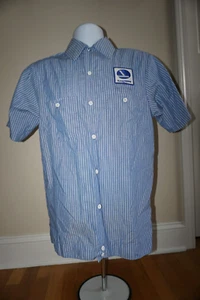 Eastern Airlines Button Down Striped short sleeve shirt size Small - Picture 1 of 11