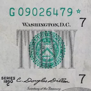 High Grade $20 1950C Star FRN G09026479* twenty dollar, series C, Chicago - Picture 1 of 3