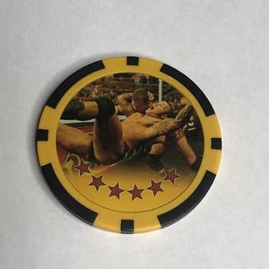 RANDY ORTON RKO Topps 2011 WWE Power Chipz YELLOW Poker Chip F2 - Picture 1 of 2