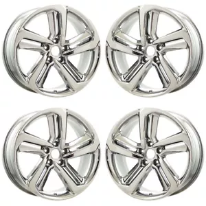 19" Honda Accord Bright Chrome wheels rims Factory OEM set 64127 EXCHANGE - Picture 1 of 8