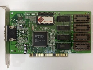 S3 ViRGE (86c325) (A-Trend ATC-2325B) PCI 2Mb (TMTech) - Vintage Craphics Card - Afbeelding 1 van 6
