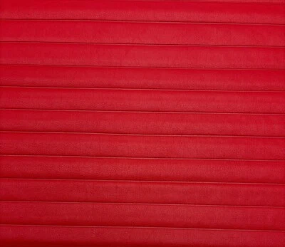 TEXTURED DESIGN RED MARINE PLEATED VINYL AUTO BOAT UPHOLSTERY FABRIC BTY 54"W - Image 1 of 4