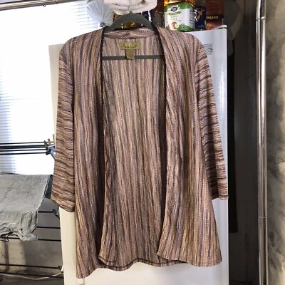 Peck & Peck Weekend Womans Long Sleeve Open Cardigan M Multicolor Duster - Image 1 of 4