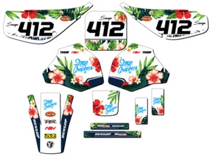 1985-2000 XR 100 TROPIC White Senge Graphics Kit Compatible with Honda - Bild 1 von 10
