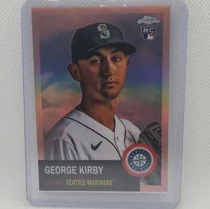 2022 Topps Chrome Platinum George Kirby #/75 Rose Gold Refractor RC - Picture 1 of 2