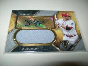 2013 TOPPS TRIPLE THREADS ZACK COZART JERSEY AUTO #D/75 CINCINNATI REDS - Picture 1 of 2