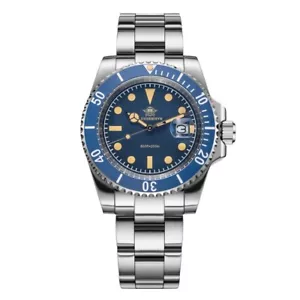 Orologio Uomo Subacqueo Quarzo Japan Miyota 2115 Movimento 200M Impermeabile Lunetta Girevole - Foto 1 di 14