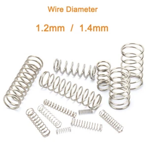 10Pcs Stainless Steel Compression Springs Wire Dia 1.2mm 1.4mm Various Lengths - Picture 1 of 3