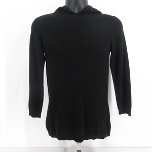 Sudadera con capucha de cachemir Lilly Pulitzer para mujer talla pequeña negra suave bolsillo de lujo - Imagen 1 de 7