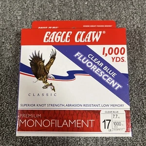 Eagle Claw Premium Monofilament klar blau fluoreszierend 1000 YD 17 LB - Bild 1 von 11