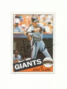 jack clark autograph 1985 topps baseball card # 740 card in ex/nrmnt cond - Picture 1 of 2