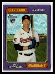 2023 Topps Heritage - Bo Naylor #172 Chrome Purple Refractor (RC) - Picture 1 of 2