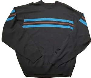 Adidas Originals Men’s Brown Striped Pullover Sweater Size 2XL - Picture 1 of 6