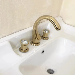 Grifo mezclador bañera fría caliente grifo cubierta montado dos asas - Imagen 1 de 5