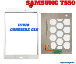 DISPLAY TOUCHSCREEN SAMSUNG GALAXY TAB A SM-T550 T555 VETRO SCHERMO BIANCO SEPAR - Foto 1 di 1