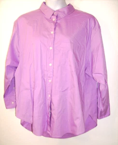 AVA & VIV Size X "No Gap Button Front" Purple Blouse - Picture 1 of 4