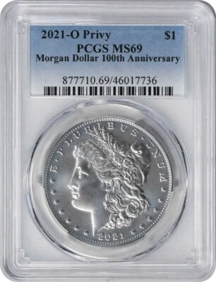 2021-O Privy Morgan Silver Dollar MS69 PCGS - Image 1 of 2