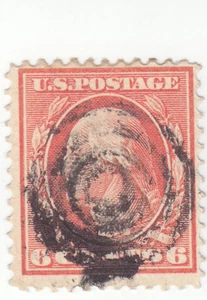 Scott #336 - 6c rot orange - Washington - gebraucht  - Bild 1 von 2