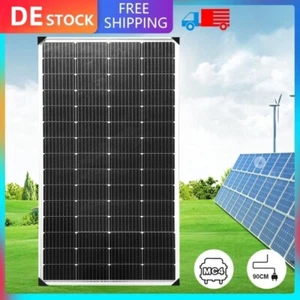 300W 12V Mono Solarmodul Solarpanel für Wohnmobil Garten Camper Boot Hauses - Bild 1 von 13