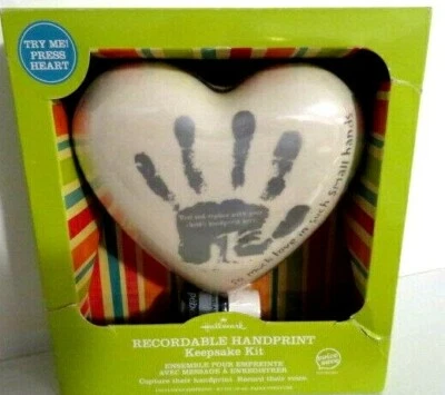 Kit de recuerdo de huella de mano grabable - Tecnología de ahorro de voz - Raro - Retirado - Sello Foto 1 de 4