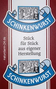 Kunstdarm, Kaliber 55/21, für Schinkenwurst, mit Druck, 25 Stück - Bild 1 von 1