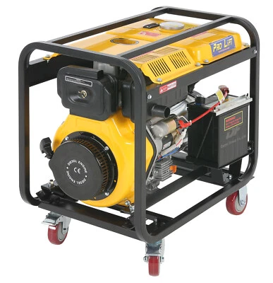 Stromerzeuger Dieselaggregat Generator E-Starter 5500W 230V/400V fahrbar W2445 - Bild 1 von 3