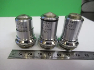LOT 3 ea OBJECTIVES BAUSCH LOMB MICROSCOPE PART AS PICTURED &R4-A-49 - Picture 1 of 7