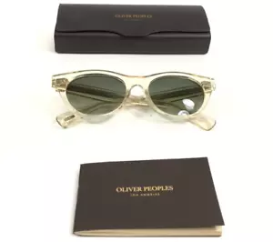 Oliver Peoples Sunglasses OV5541SU 1094BH Avelin Transparent Buff w Green Lenses - Picture 1 of 13