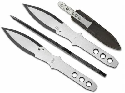 Spyderco Large Spyder Throwers Throwing Knives TK01LG Double Edge Blade w/Sheath - Image 1 of 3
