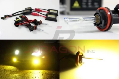 H11 3000K Jdm Yellow 35W Slim DC Ballast HID Conversion Kit Xenon Bulb - Image 1 of 4