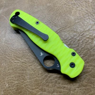 Spyderco Paramilitary 2 C81GPBK2 S30v Day Glow G10 Scales C81GP2 - 2 options