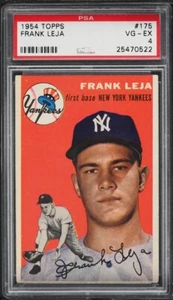 1954 Topps #175 Frank Leja RC Rookie PSA 4 VG-EX Yankees - Foto 1 di 2