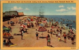 anni 50 SPIAGGIA BAGNO. REHOBOTH BEACH, DELAWARE. CARTOLINA. YD1 - Foto 1 di 2