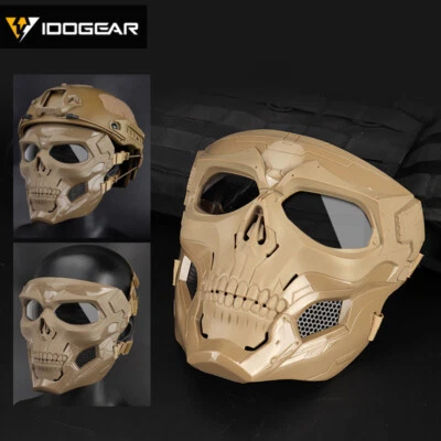 IDOGEAR Tactical Ful Face Mask Skull Mask Cosplay Protective Scary Devil Hunting - Image 1 of 4