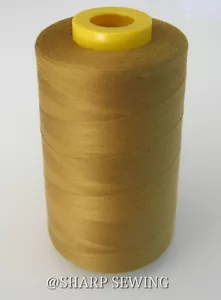 1 SPOOL CARAMEL #931 100% SPUN POLYESTER SERGER QUILTING THREAD T27 6000 YARDS - Picture 1 of 1