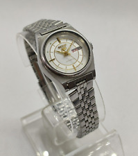 Vintage 25mm Ladies SEIKO 5 Day/Date Stainless Steel Automatic Watch (4206-0600)