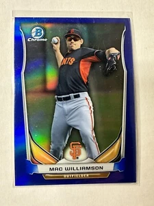 Mac Williamson RC 2014 Bowman Chrome Draft Blue Refractors #CTP82 #'D /399 - Picture 1 of 2