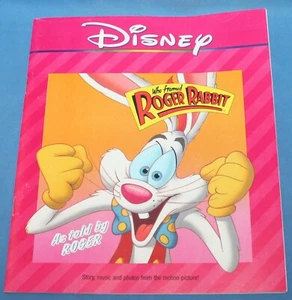 Libro de cuentos de bolsillo de Roger Rabbit enmarcado de Disney Who (sin cinta de casete) - Imagen 1 de 1