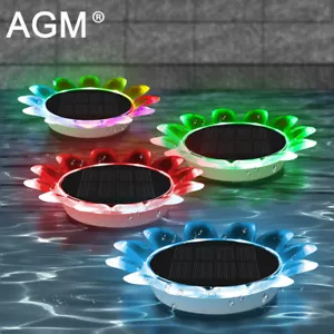 Solar LED Poolbeleuchtung Schwimmende Wasserdicht Solarlampen Pool Licht Deko - Bild 1 von 18