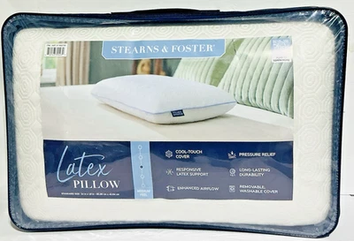 STEARNS & FOSTER LATEX PILLOW STANDARD SIZE 24" x 16" MEDIUM FEEL - Image 1 of 2