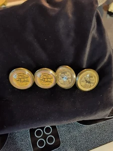 Bridle Rosette's Harness Farm  Collection 2 Pair 2 in brass and glass  - Picture 1 of 7