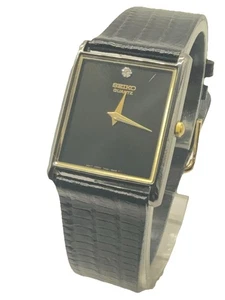 Vintage Seiko Herren 7N00-5A59 Dress Diamond Lizard Band Quarz 25mm Uhr 8" - Bild 1 von 22