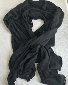 Lululemon 26x72 Halstuch Rüschen Allegro Halstuch Schal Tuch Pullover Strick meliert grau - Bild 1 von 9