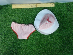 ADATTO PER CAVOLO PATCH CAPPELLO E FONDO BAMBINI ESTATE FULL SIZE BAMBOLE ROSSO/BIANCO - Foto 1 di 2