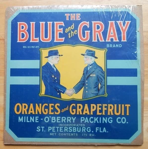 Letrero publicitario de naranjas y pomelos The Blue & The Gray, San Petersburgo, FL - Imagen 1 de 2
